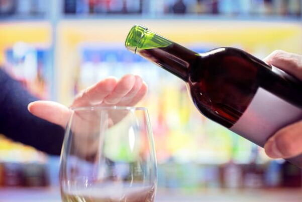 Verzichte auf Alkohol